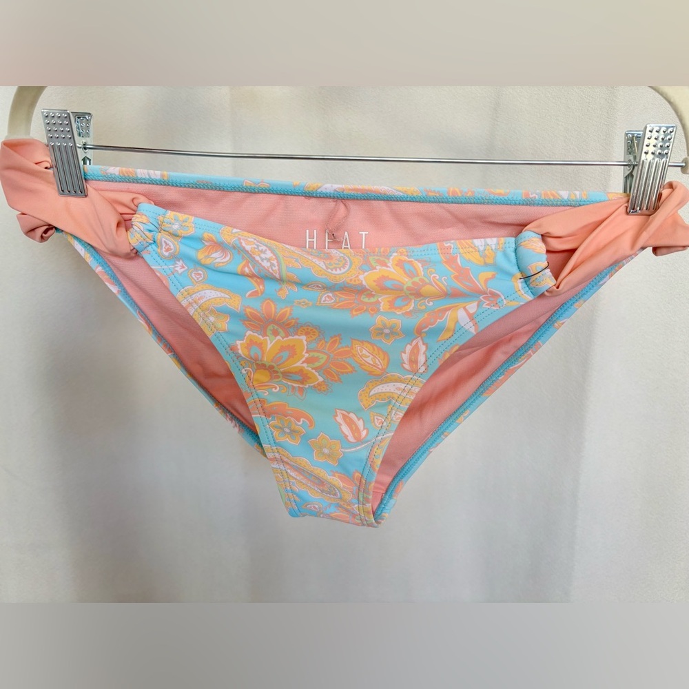 HEAT Floral Bikini Bottom in size large